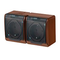 FAMATEL GALATEA Zásuvka SCHUKO 2-nás. vodorovná