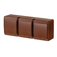 FAMATEL GALATEA Zásuvka SCHUKO 3-nás. vodorovná