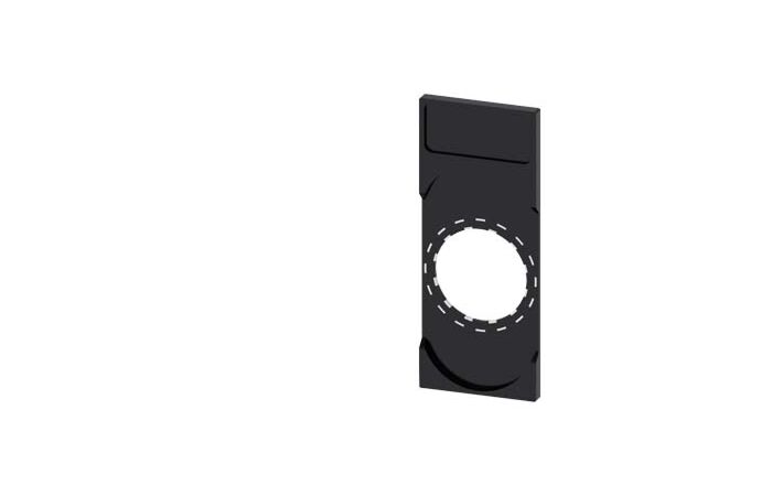 SIEMENS Držák štítku, dvojtlačítko plochý, černá barva, pro štítek popisný 12,5 x 27 mm