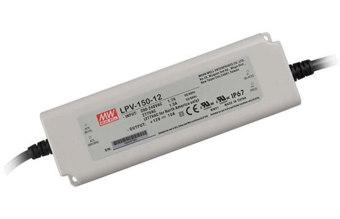 MEANWELL Napaječ LED 12V 150W LPV nestmívatelný IP65