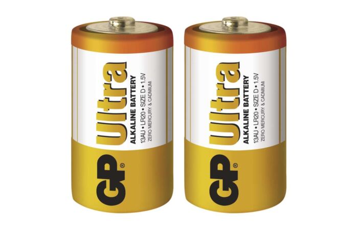 GP Baterie velký mono ALKALINE  ULTRA LR20 D 1,5V balení 2ks
