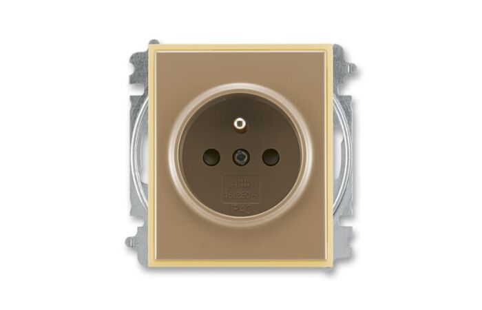 ABB Zásuvka ELEMENT 5519E-A02357 25,jednonásobná, chráněná, s clonkami, bezšroubová