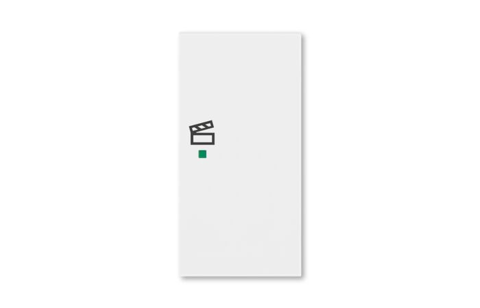 ABB Kryt LEVIT 6220H-A02203 03 2násobný pravý, symbol scény; bílá