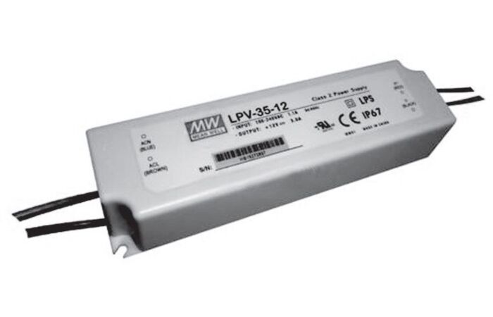 MEANWELL Napaječ LED 12V  35W LPV nestmívatelný IP65