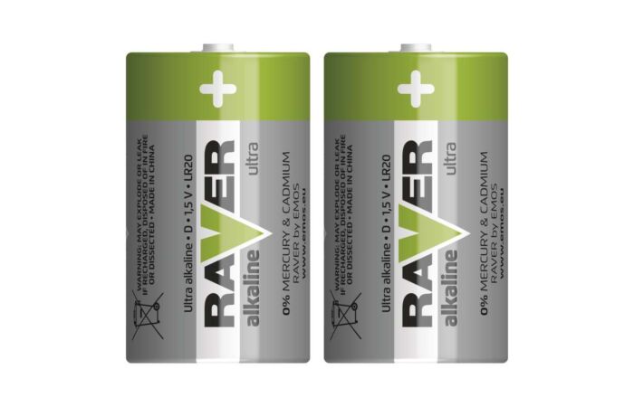 RAVER Baterie velký mono ALKALINE D (LR20) B7941 blistr 2ks
