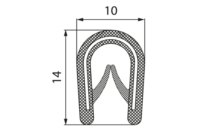 MOREK Chránič 4mm svitek 10m černá hran plechů