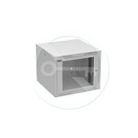 SOLARIX Skříň nástěnná GrandND-9U-66-11-G, DUO, 600mm, 19", skleněné dveře, IP20, šedá
