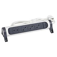 LEGRAND Přívod prodlužovací 1,5m 4zásuvka 230V/16A 4X2P+T otočný IP20 bílá