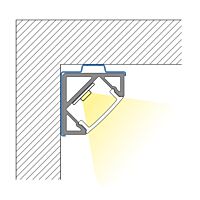 Rohový hliníkový profil RJ 1m včetně mlé