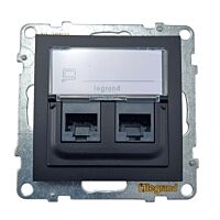 LEGRAND Zásuvka SUNO 2XRJ45 C6 UTP LINKEO C datová černá