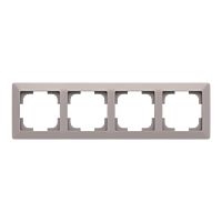 ABB ZONI Rámeček 3901T-A00040 144 čtyřnásobný, pro vodorovnou i svislou montáž, greige / bílá