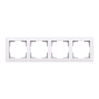 ABB ZONI Rámeček 3901T-A00040 500 čtyřnásobný, pro vodorovnou i svislou montáž, bílá