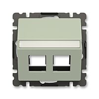 ABB Zoni 5014T-A00418 243 Kryt ovládání zásuvky komunikační přímé (2x), s upevňovacím třmenem olivová