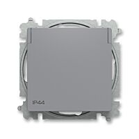 ABB ZONI Zásuvka 6619T-A06995 241 s víčkem, bezšroubové svorky, IP44, Zoni®, šedá