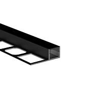 Profil AL 33/11mm DP černý 2m bez difuz.
