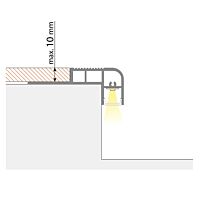 Nášlapný hliníkový profil černý BE 68x27