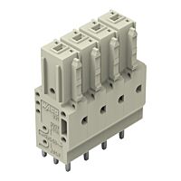 WAGO Konektor 831-3504 pružinový THT Rovné provedení Rozteč 7,62 mm, šedá