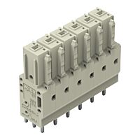 WAGO Konektor 831-3506 pružinový THT Rovné provedení Rozteč 7,62 mm, šedá