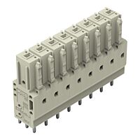 WAGO Konektor 831-3508 pružinový THT Rovné provedení Rozteč 7,62 mm, šedá