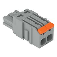 WAGO Konektor 2231-1102/327-000 1vodičový pružinový Páčka Push-in CAGE CLAMP®, šedá