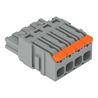 WAGO Konektor 2231-1104/327-000 1vodičový pružinový Páčka Push-in CAGE CLAMP®, šedá