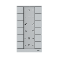 ABB TENTON Ovladač 2CKA006220A0857 12násobný bez displeje, se snímačem teploty, hliníková stříbrná, SB-F-12.0.1-883