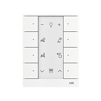 ABB TENTON Ovladač 2CKA006220A0862 8násobný bez displeje, se snímačem teploty, studio bílá, SB-F-8.0.1-84