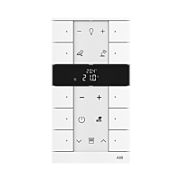 ABB TENTON Ovladač 2CKA006220A0865 10násobný s termostatem, studio bílá, SBR-F-10.0.1-84