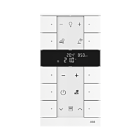 ABB TENTON Ovladač 2CKA006220A0867 10násobný s termostatem, IAQ, studio bílá, SBC-F-10.0.1-84
