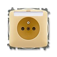 ABB TANGO Zásuvka 6619A-A06352 D s clonkami a popisovým polem IP40, béžová