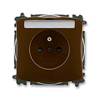 ABB TANGO Zásuvka 6619A-A06352 H s clonkami a popisovým polem IP40, hnědá
