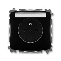 ABB TANGO Zásuvka 6619A-A06352 N s clonkami a popisovým polem IP40, černá