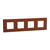 SCHNEIDER Rámeček Unica Deco Materials čtyřnásobný, Terracotta