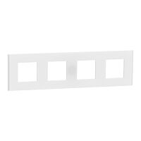 SCHNEIDER Rámeček Unica Deco Materials čtyřnásobný, Translucent white