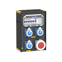 zás. 1x CEE 32A 5p 400V, 3x 16A 230V, ch