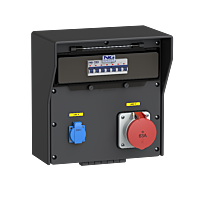 zás. 1x CEE 63A 5p 400V, 1x 16A 230V, ch