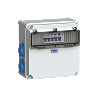 zás. 4x 16A 230V, chránič 2p, jističe