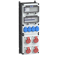 zás. 4x CEE 16A 5p 400V, 4x 16A 230V, ch