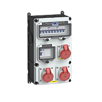 zás. 3x CEE 16A 5p 400V, chránič 4p, jis