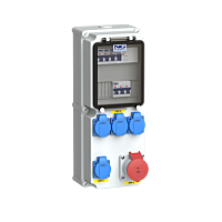 zás. 1x CEE 16A 5p 400V, 4x 16A 230V, ch