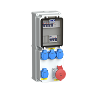 zás. 1x CEE 32A 5p 400V, 4x 16A 230V, ch