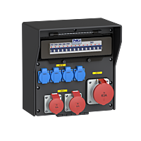 zás. 1x CEE 63A 5p 400V, 1x CEE 32A 5p 4