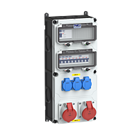 zás. 2x CEE 32A 5p 400V, 3x 16A 230V, ch