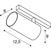 NUMINOS® S 48V TRACK DALI, spot, černá /