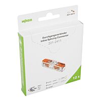 WAGO Svorka 221-2411/995-012 inline páčková spojovací pro všechny druhy vodičů max. 4 mm², transparentní