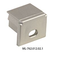 MCLED Koncovka pro PP s otvorem stříbrná