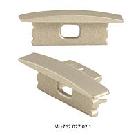 MCLED Koncovka pro VS s otvorem stříbrná