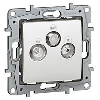 Zásuvka NILOÉ 764564 TV/R/SAT průb.bílá