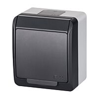 FAMATEL GALATEA IP44 Zásuvka 2P+PE SCHUKO (antra