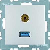 Zásuvka, USB/3,5 mm Audio, Berker S.1/B.